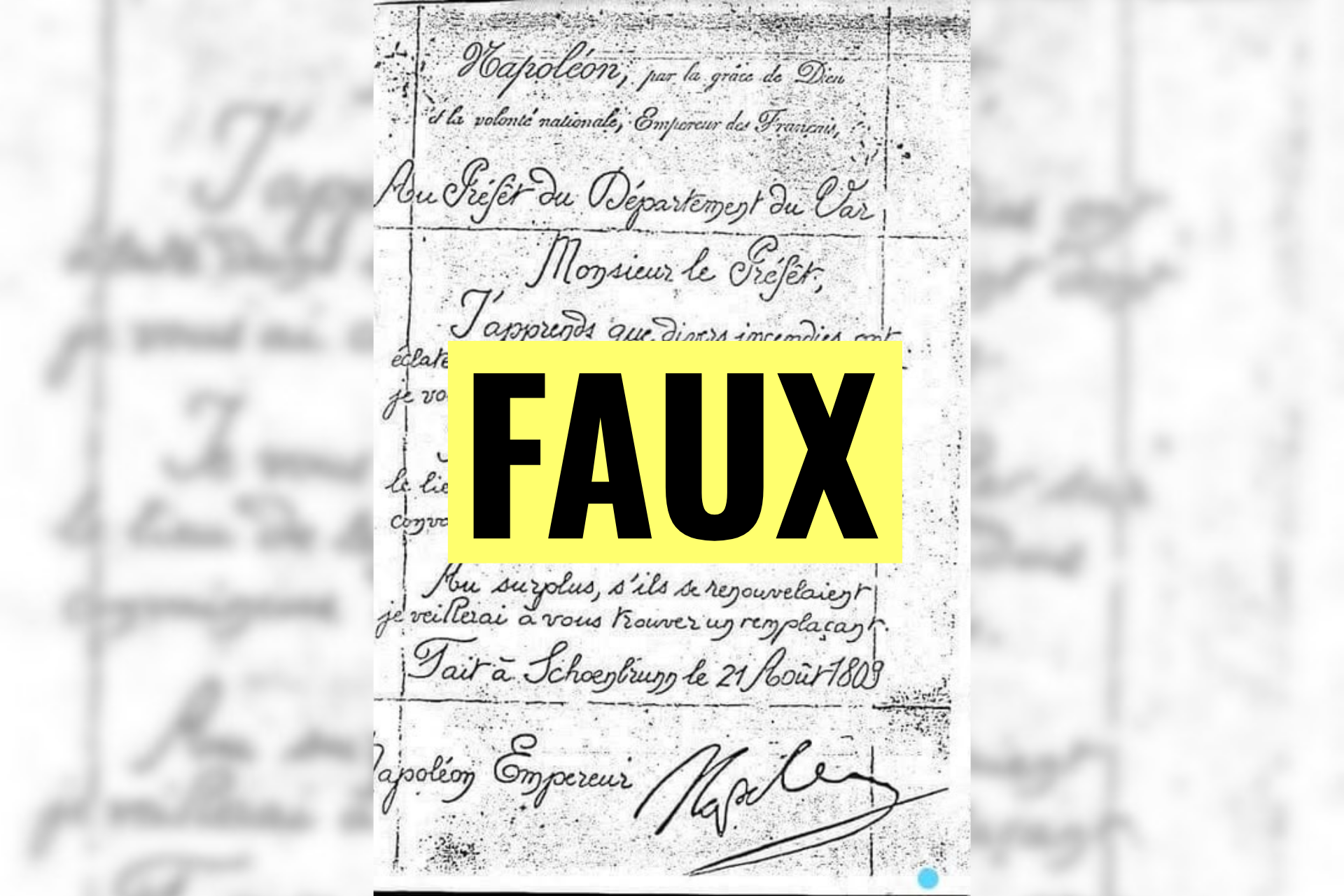 Non, Napoléon n’a pas appelé à fusiller les pyromanes dans une lettre