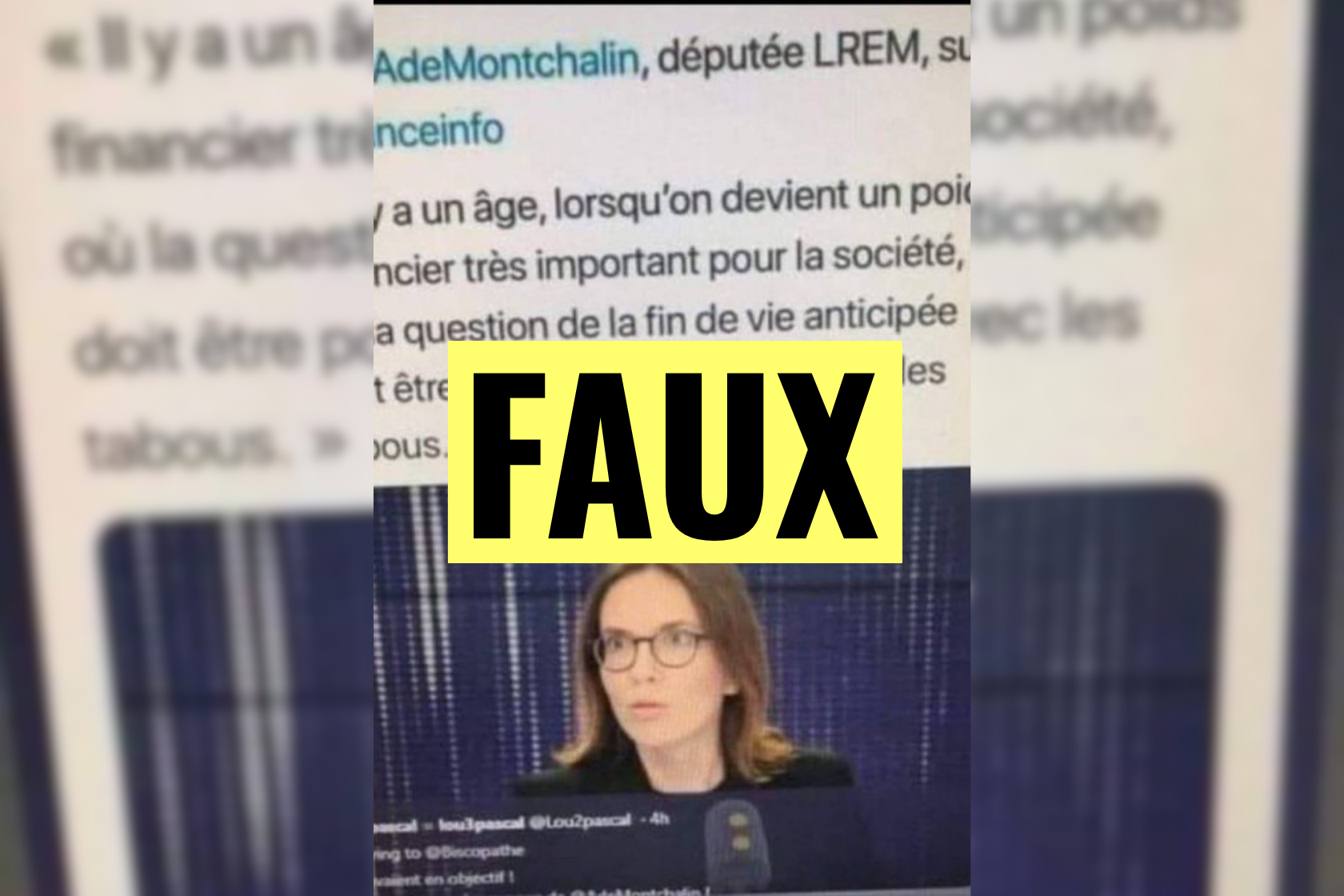 Non, Amélie de Montchalin n’a (toujours) pas promu la fin de vie anticipée pour les personnes âgées
