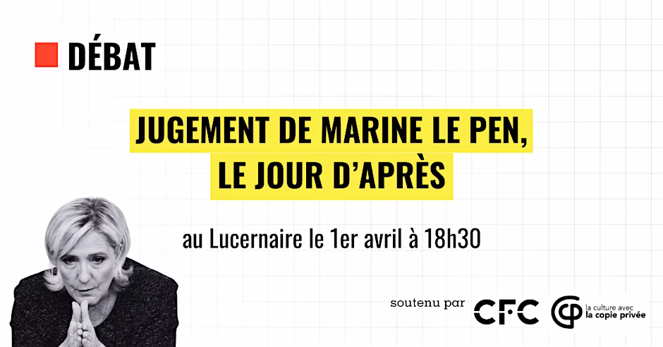 visuel événement jugement Marine Le Pen