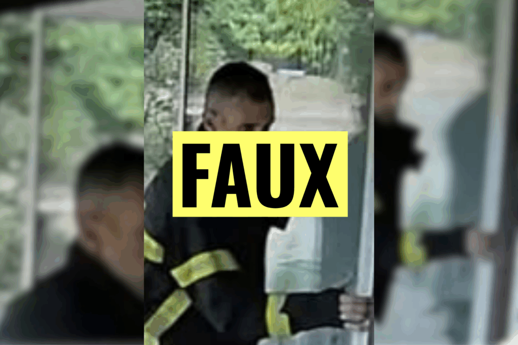 Incendies en Gironde : attention, cette image ne montre pas un cambrioleur déguisé, mais un vrai pompier